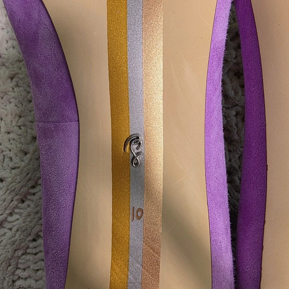 Sam Edelman Hazel Pump Amethyst Purple Suede Pointed Toe Womens 10 NEW